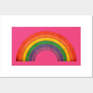 Retro Rainbow  Style Gay Pride LGBT Posters and Art